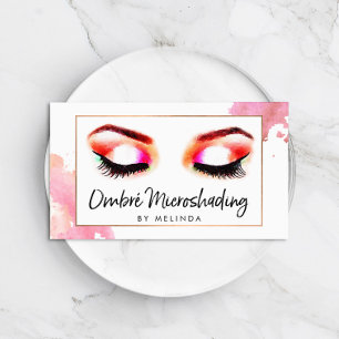 Carte De Visite Aquarelle créative sourcils micro-ombrage