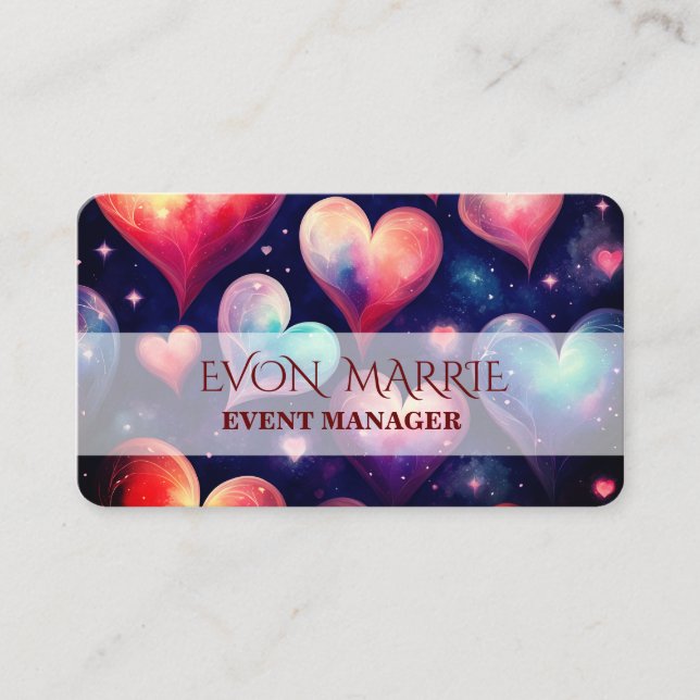 Carte De Visite Aquarelle de Galaxy Valentine Art (Devant)