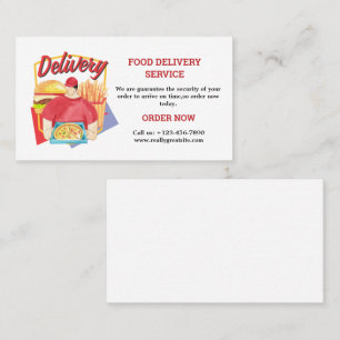 Carte De Visite Aquarelle de livraison alimentaire