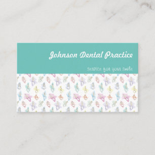 Carte De Visite Aquarelle Dents Pratique dentaire