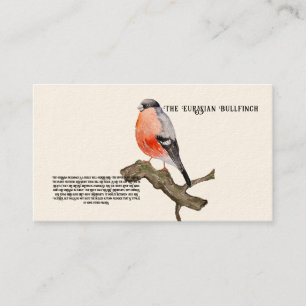 Carte De Visite Aquarelle design forêt oiseau taufinch