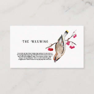 Carte De Visite Aquarelle Design Oiseau forestier cire.
