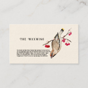 Carte De Visite Aquarelle Design Oiseau forestier cire. Entreprise