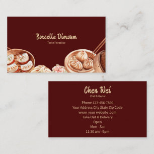 Carte De Visite Aquarelle Dimsum