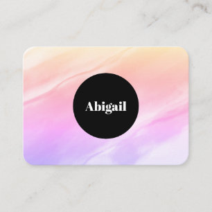 Carte De Visite Aquarelle d'Ovale moderne