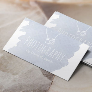 Carte De Visite Aquarelle élégante d'appareil-photo de photograp
