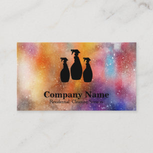 Carte De Visite Aquarelle élégante de parties scintillantes de