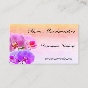Carte De Visite Aquarelle et orchidées Événements Style Beauté Des