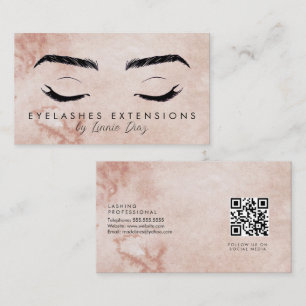 Carte De Visite Aquarelle Eyelashes Extensions Salon Beauté