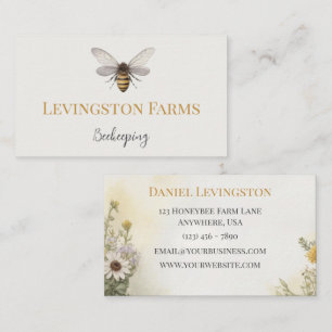 Carte De Visite Aquarelle Ferme d'apiculture Fleur sauvage