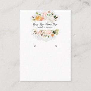 Carte De Visite Aquarelle Fleurs et dentelle Écran