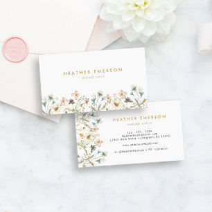 Carte De Visite Aquarelle Floral