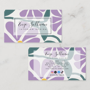 Carte De Visite Aquarelle Florale