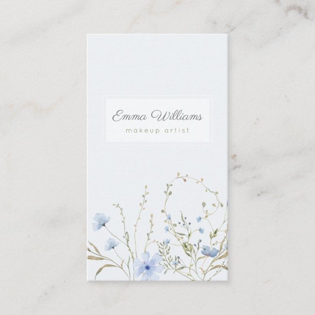Carte De Visite Aquarelle Florale (Devant)