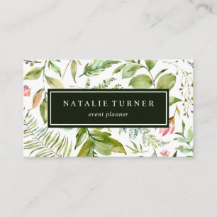 Carte De Visite Aquarelle florale botanique
