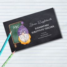Aquarelle Gnome Enseignant Chalkboard Arrière - pl