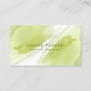 Carte De Visite Aquarelle Green Splatter Artiste de maquillage Abs