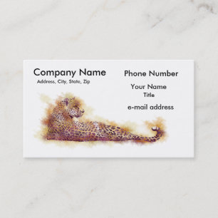 Carte De Visite Aquarelle léopard