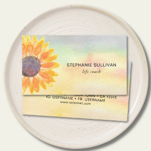 Carte De Visite Aquarelle Life Coach QR Code