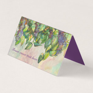 Carte De Visite aquarelle lilas