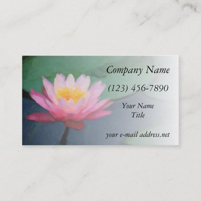 Carte De Visite Aquarelle Lilly Pond (Devant)