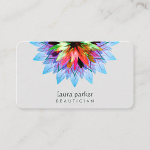 Carte De Visite Aquarelle Lotus Flower Logo Classique Massage Yoga