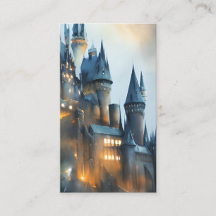 Carte De Visite Aquarelle Magic School Castle