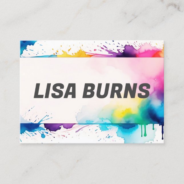 Carte De Visite aquarelle mixte (Devant)