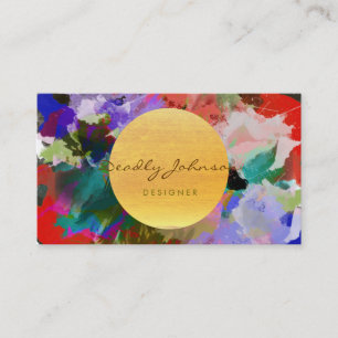 Carte De Visite Aquarelle moderne Abstrait Élégant Cool