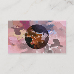 Carte De Visite Aquarelle moderne Abstrait Élégant Cool
