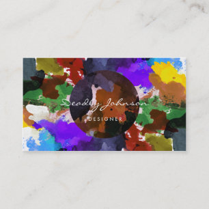 Carte De Visite Aquarelle moderne Abstrait Élégant Cool