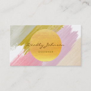 Carte De Visite Aquarelle Moderne Abstrait Élégant Cool Artiste