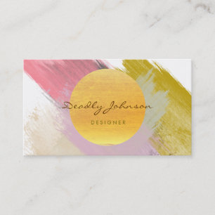Carte De Visite Aquarelle Moderne Abstrait Élégant Cool Artiste