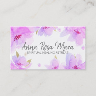 Carte De Visite Aquarelle moderne abstraite doucement florale de