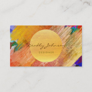 Carte De Visite Aquarelle moderne Abstraite élégante peinture Cool