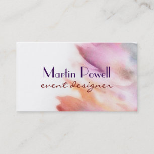carte de visite aquarelle moderne double face