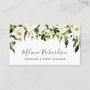 Carte De Visite Aquarelle moderne élégante Verdure florale