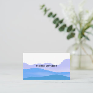 Carte De Visite Aquarelle moderne et élégant bleu Abstrait minimal