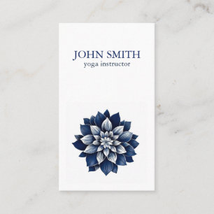 Carte De Visite Aquarelle moderne Lotus Fleur Logo Yoga