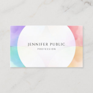 Carte De Visite Aquarelle moderne minimaliste Élégant Modèle