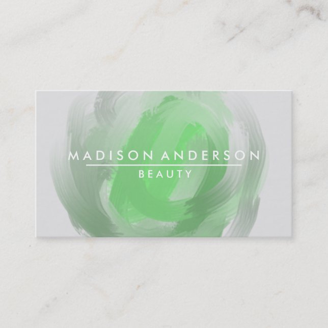 Carte De Visite Aquarelle Moderne Simple & Classique Beauté (Devant)