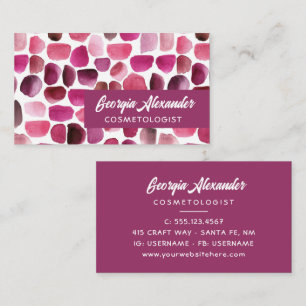 Carte De Visite Aquarelle moderne tendance Cosmetologue Abstrait