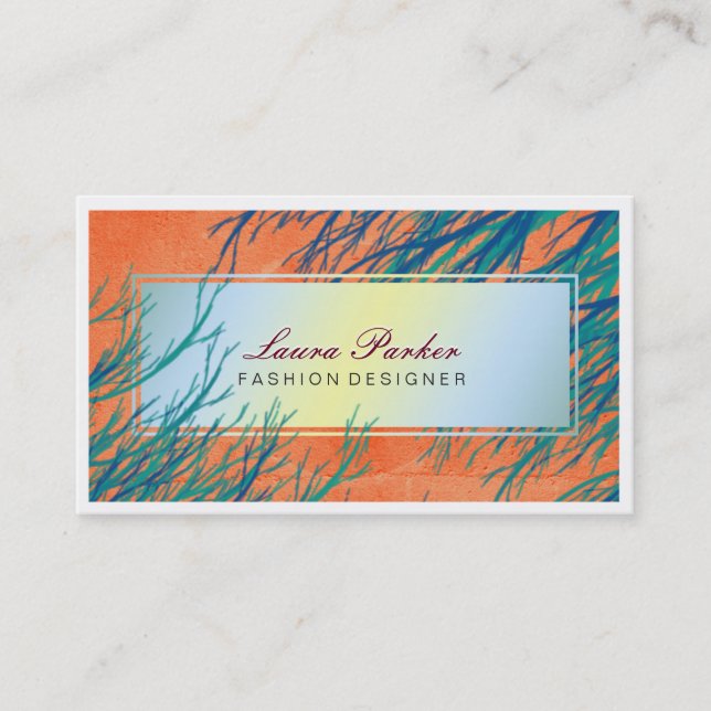 Carte De Visite Aquarelle Nature Tree Professional Clean (Devant)