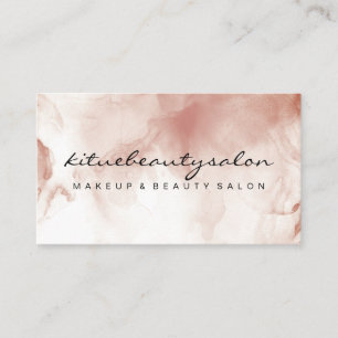 Carte De Visite Aquarelle Nuages Brown Maquillage Artiste Hair Sty