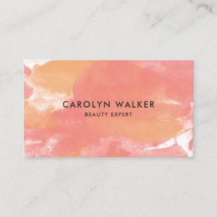 Carte De Visite Aquarelle ocre d'or de corail