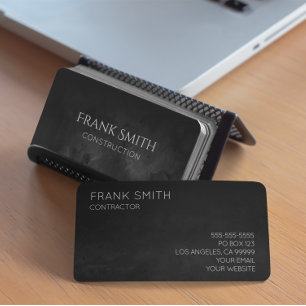 Carte De Visite Aquarelle Ombré Noir