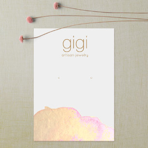 Carte De Visite Aquarelle or Porte-oreille Abstrait