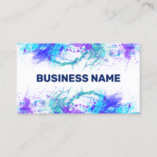 Carte De Visite Aquarelle peinture splash abstrait 