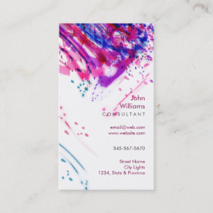 Carte De Visite Aquarelle Peintures naturelles modernes Brosses