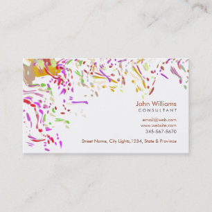 Carte De Visite Aquarelle Peintures naturelles modernes Brosses
